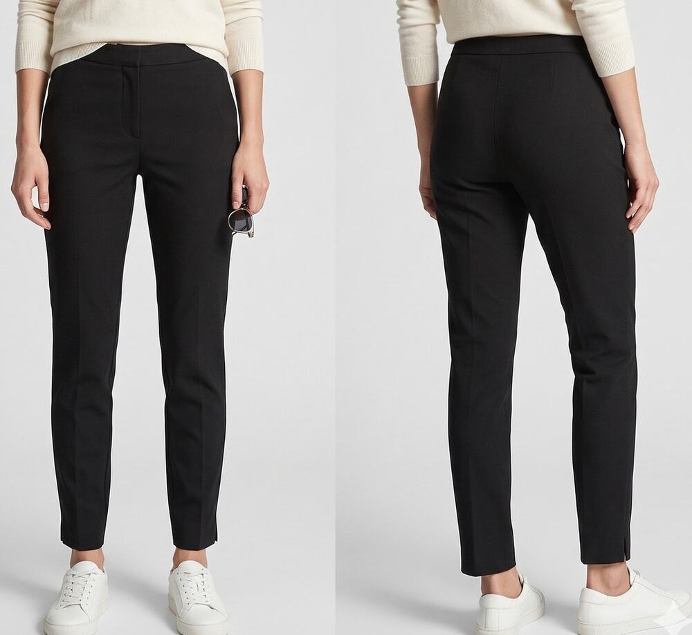 Calvin Klein Womens Size 2 Black Pants Cotton Polyester Spandex